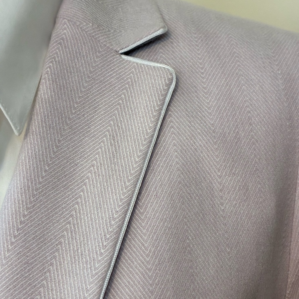 Linen Blend Lilac Herring Bone Jacket from Ann Taylor - Picture 14 of 14